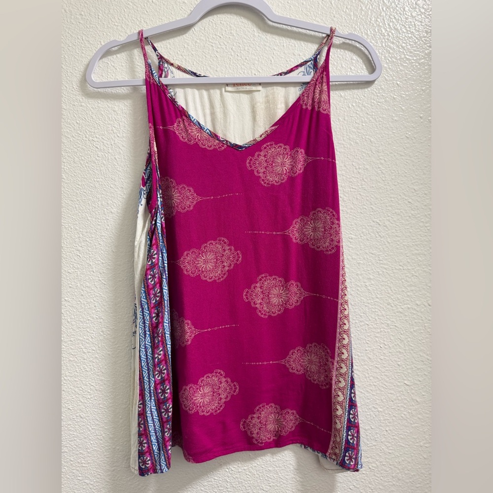 Renee C. Boho Tank Top Spaghetti Strap Stitch Fix Lightweight Womens Medium